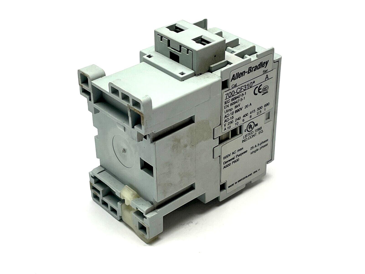 700-CF310ED | Allen Bradley Ser. A Control Relay IEC 110-120VDC Electronic Coil- Used - Maverick Industrial Sales