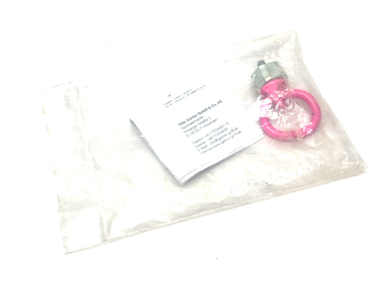 BT-5860-V1-03.14, GN 5860 | Otto Ganter BT-5860-V1-03.14 Load Ring Pink GN 5860 - New - Maverick Industrial Sales