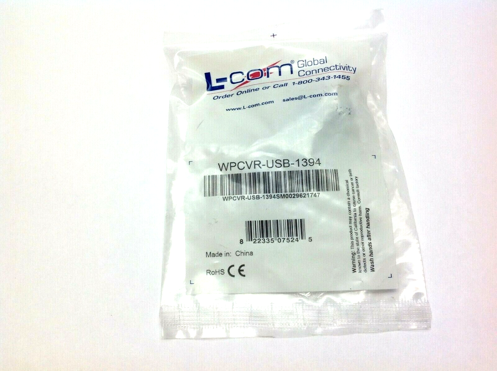 L-Com WPCVR-USB-1394 Waterproof Cap - Open box - Maverick Industrial Sales