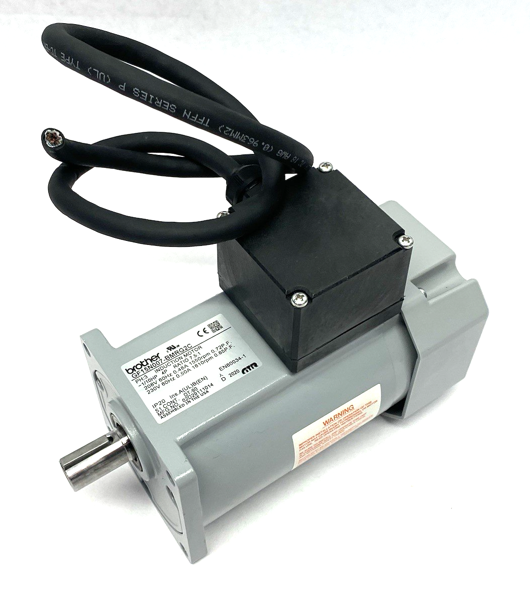 GF15N007-BMRG2C | Brother Induction Motor 3-Phase, 7.5:1 Ratio 1/10HP - Used - Maverick Industrial Sales