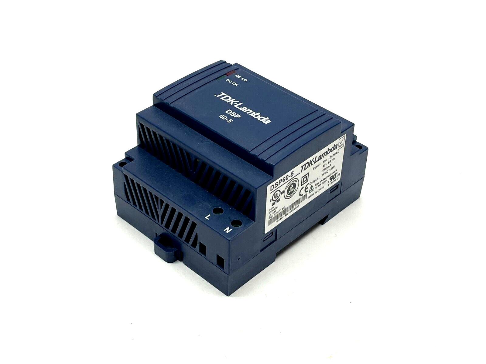 TDK-Lambda DSP60-5 AC-DC Power Supply 100-240VAC 1000mA - Used - Maverick Industrial Sales
