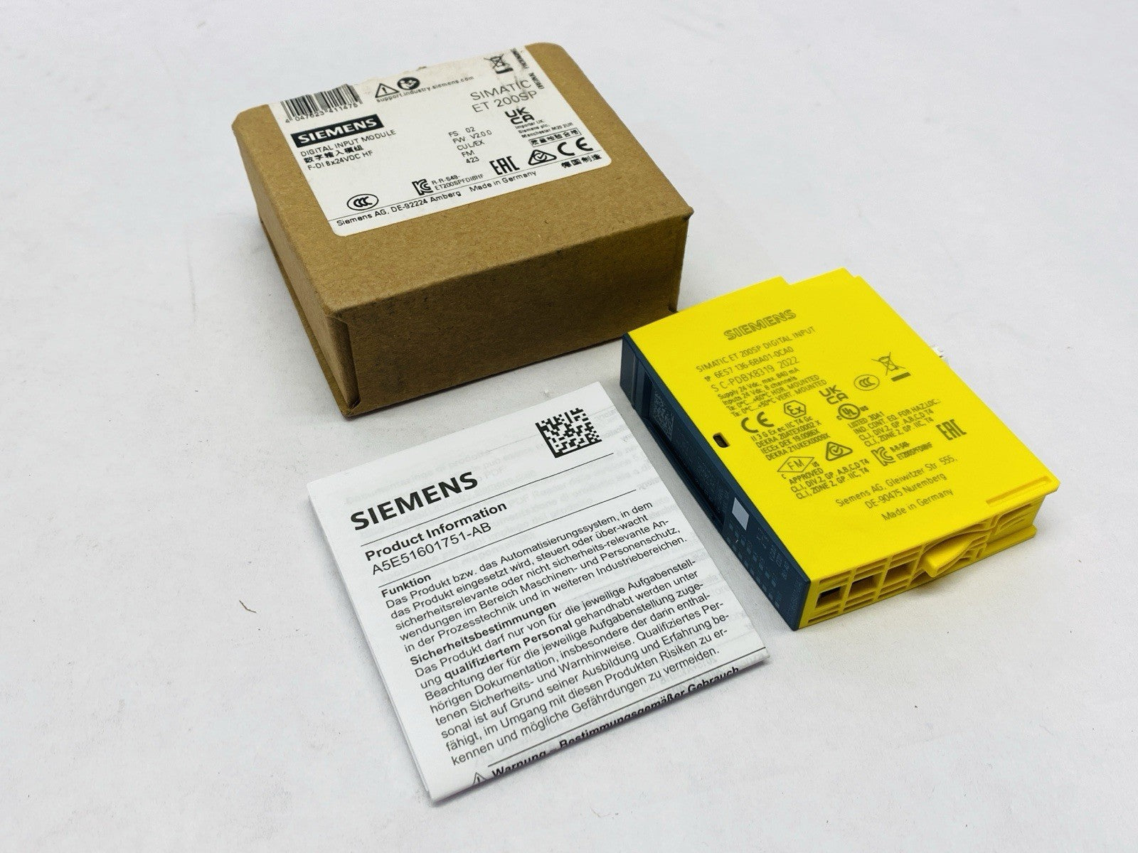 Siemens 6ES7136-6BA01-0CA0 SIMATIC ET 200SP Digital Input Module F-DI 8x 24VDC - Maverick Industrial Sales