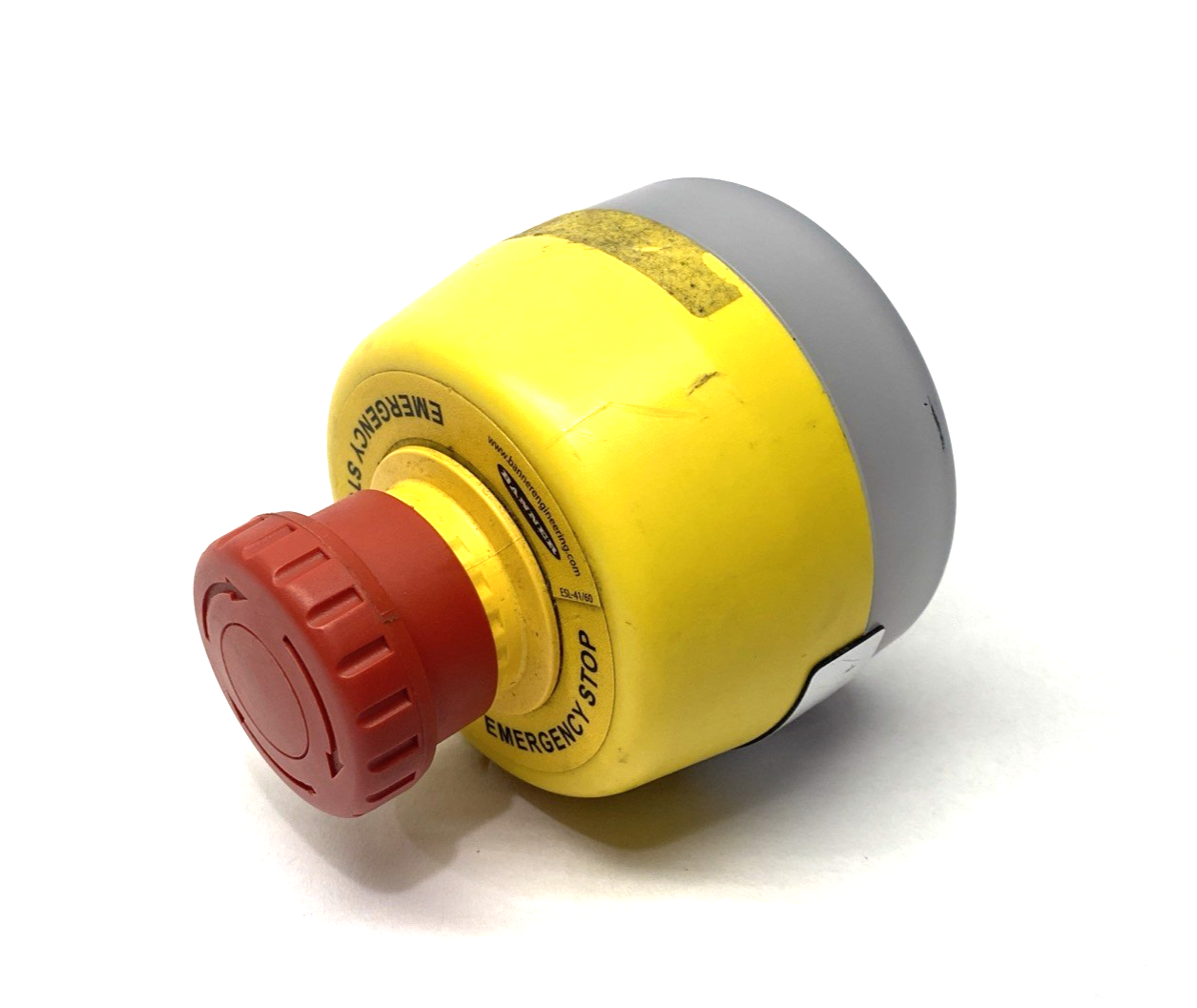 Banner SSA-EB1PLGR-0DECQ8 30mm Mount E-Stop M12 8-Pin 808878 DAMAGED THREADS - Maverick Industrial Sales