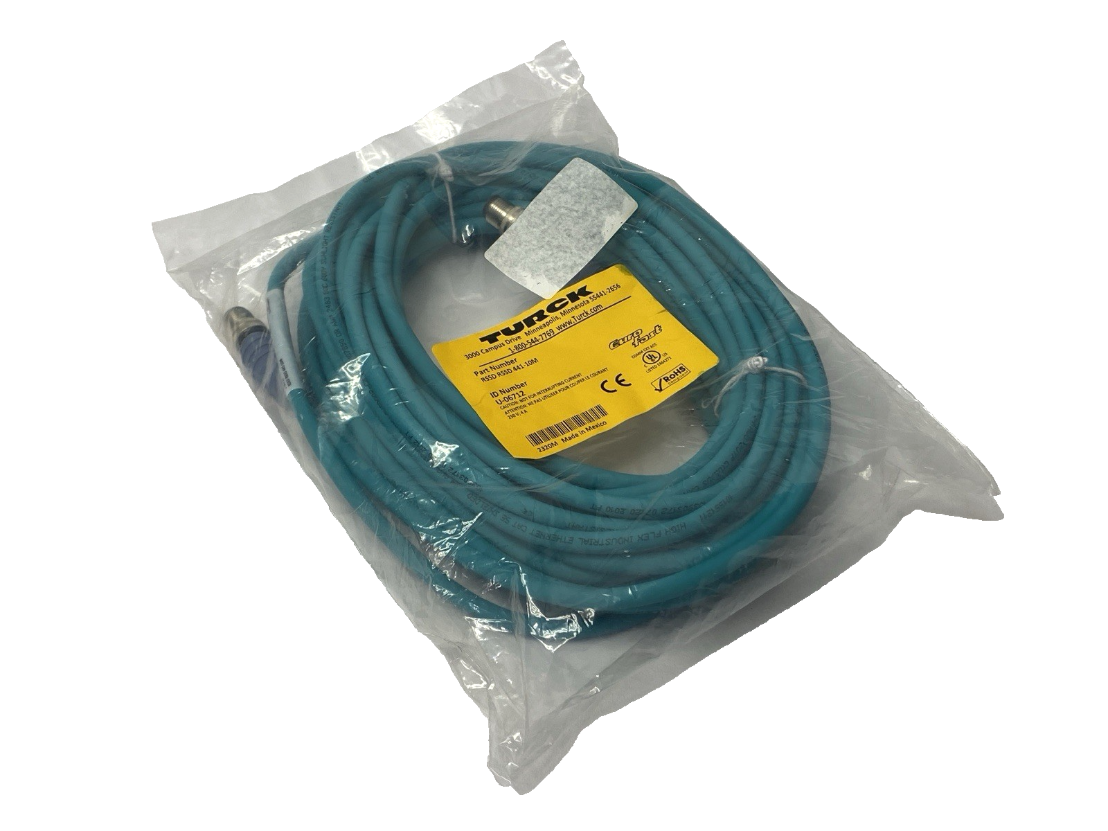 Turck RSSD RSSD 441-10M Double-Ended Cordset M12 Male Connector 4-Pin U-06712 - Maverick Industrial Sales