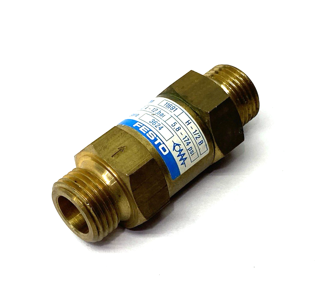11691 | Festo Non-return Valve, Brass Body, H-1/2-B - New Other - Maverick Industrial Sales