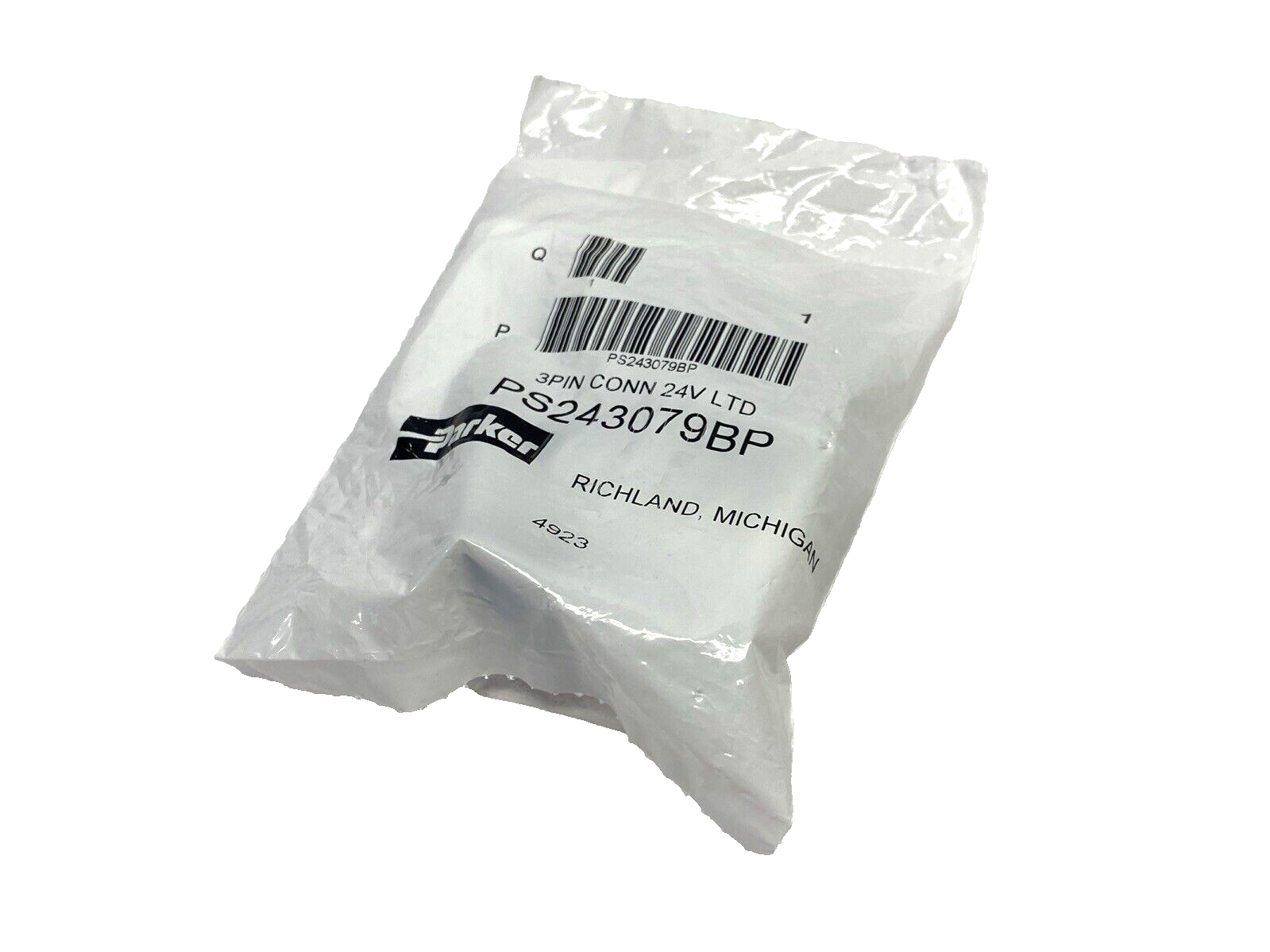 Parker PS243079BP Solenoid Connector 3-Pin 24V LTD - New - Maverick Industrial Sales