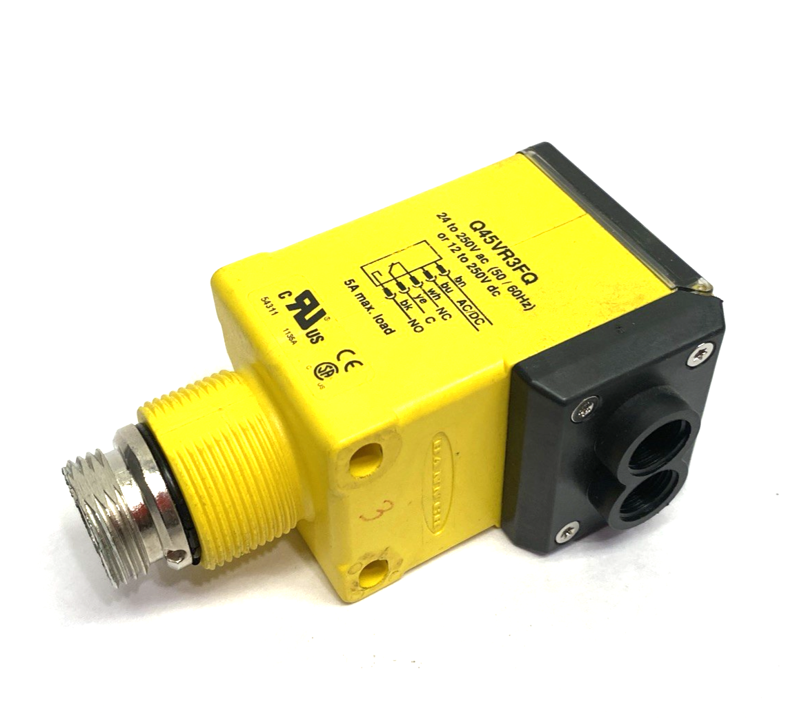 Banner Q45VR3FQ Infrared Glass Rugged Fiber Optic Amplifier 5-Pin Mini 54311 - Maverick Industrial Sales