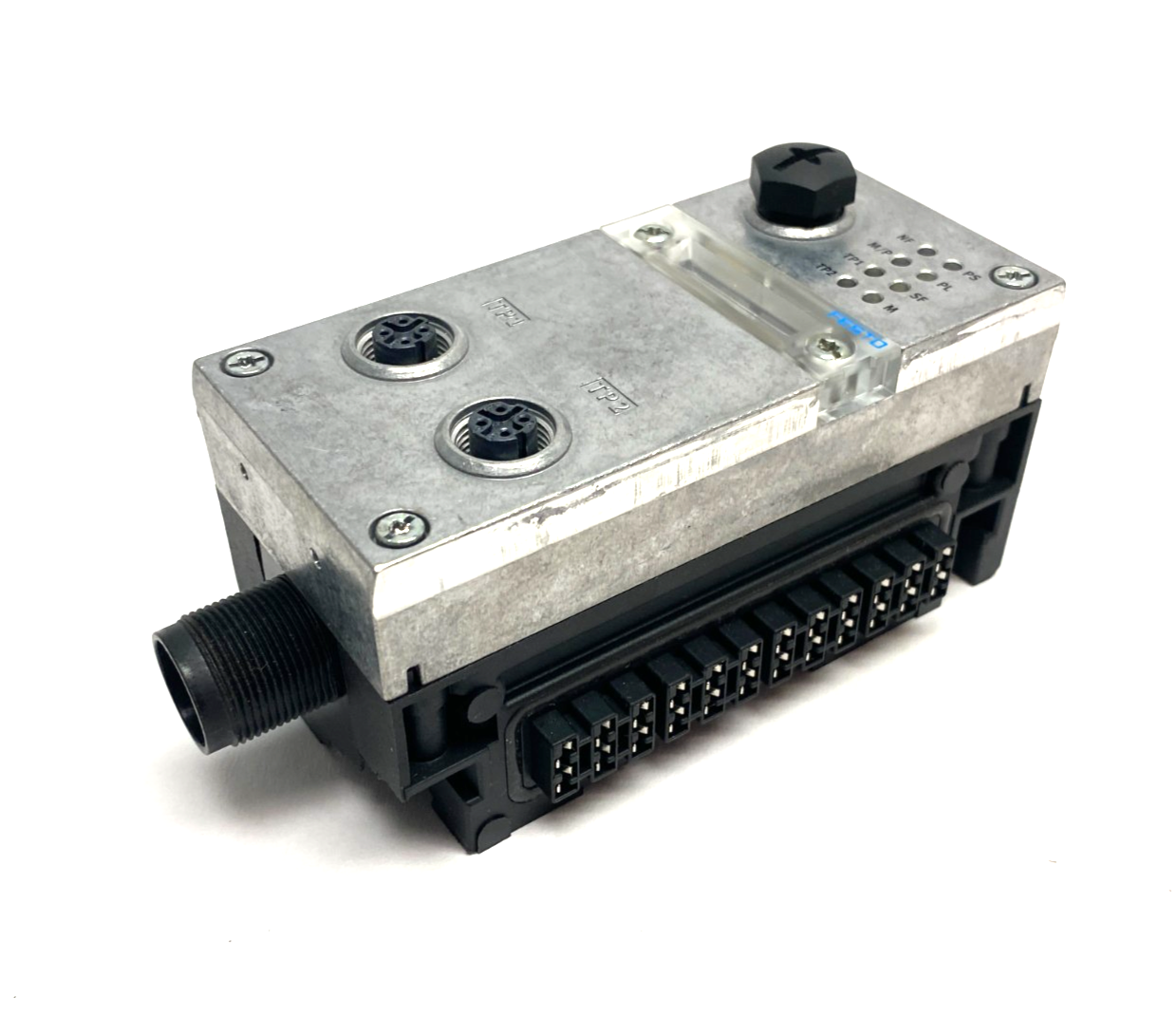 Festo CPX-FB33 Bus Node 548755, CPX-GE-EV-S Interlink Block 195746 CRACKED - Maverick Industrial Sales