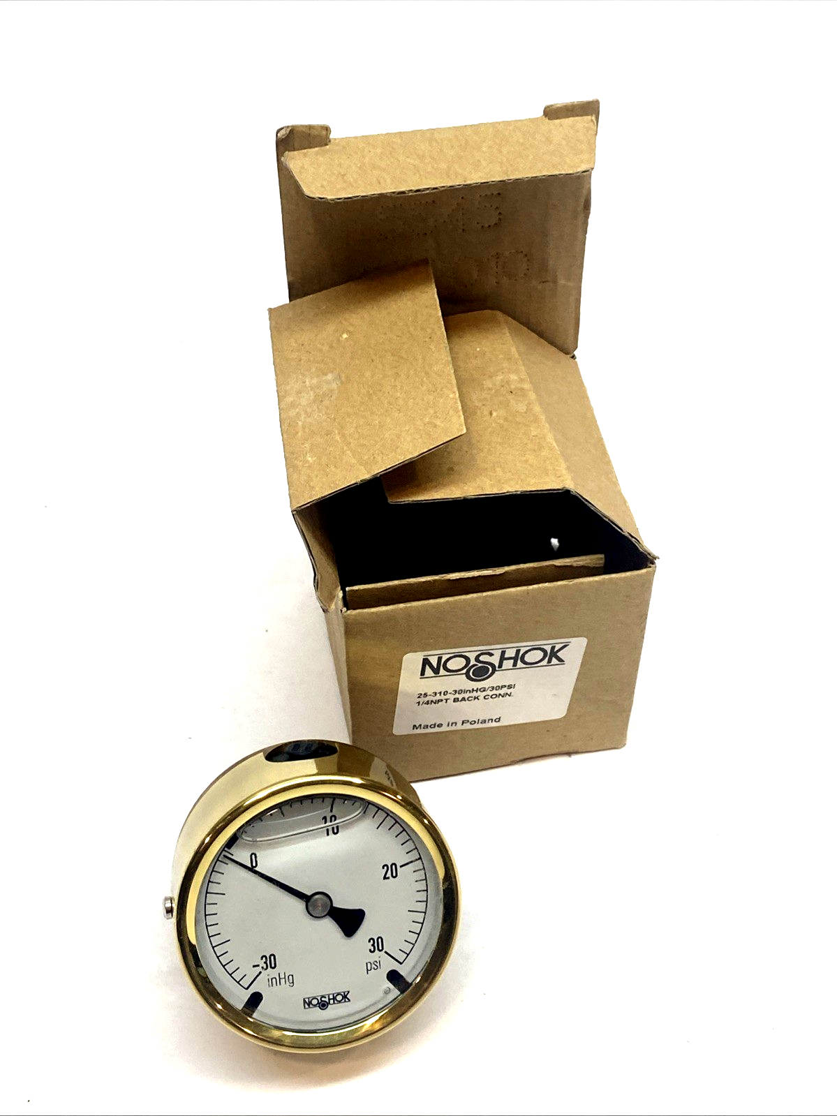 25-310-30inHG/30PSI | Noshok 2.5" Liquid Filled Gauge -30inHg to 30 PSI - New – Open box - Maverick Industrial Sales