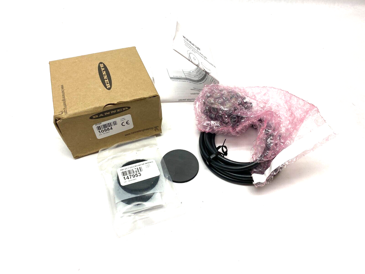WL50F, 10984 | Banner WL50F Flat Mount Work Light 50mm White Light 12-30VDC 10984 - New - Maverick Industrial Sales