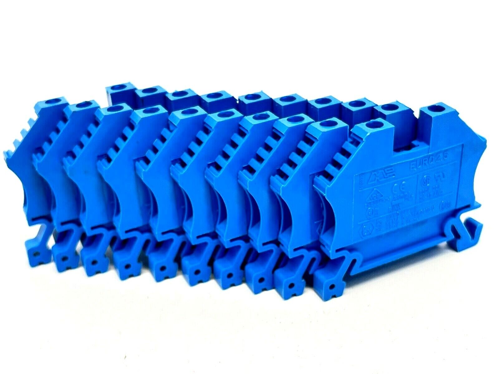 Morsettitalia 43408 BL Euro 2.5 Terminal Block 20A 600V LOT OF 10 - Maverick Industrial Sales