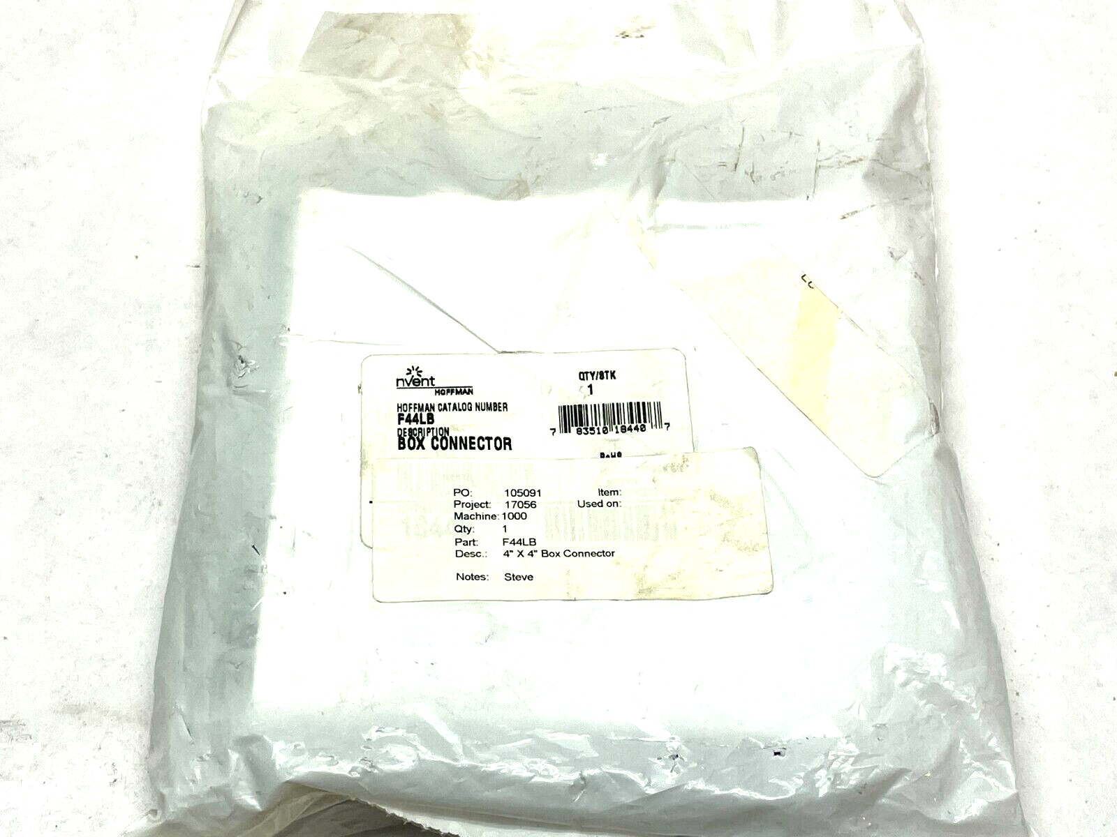 Hoffman F44LB Box Connector Lay-in 4.00x4.00 - New - Maverick Industrial Sales