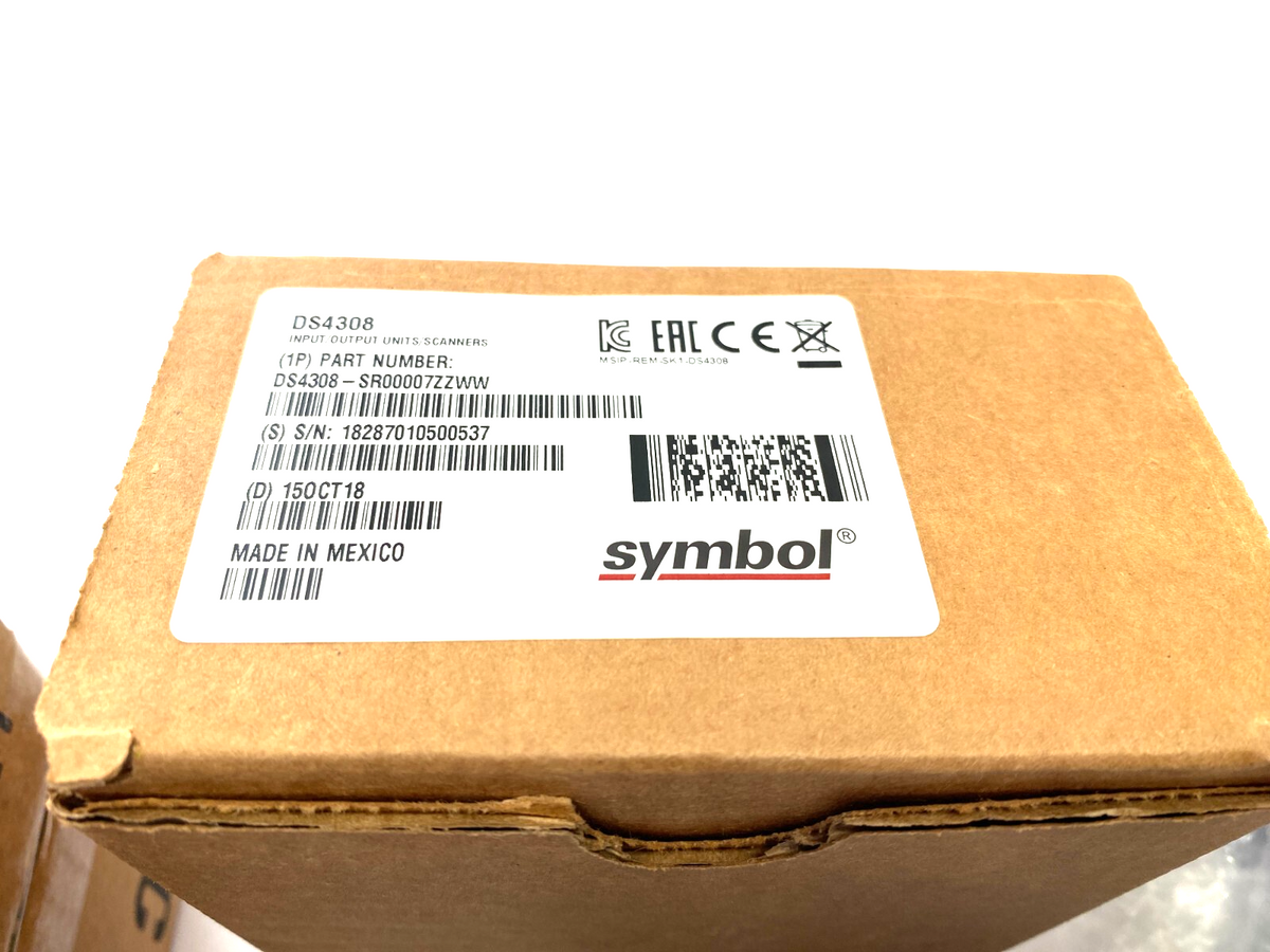 DS4308-SR00007ZZWW | Zebra Symbol Handheld Digital Barcode Scanner w/ Stand - New – Open box - Maverick Industrial Sales