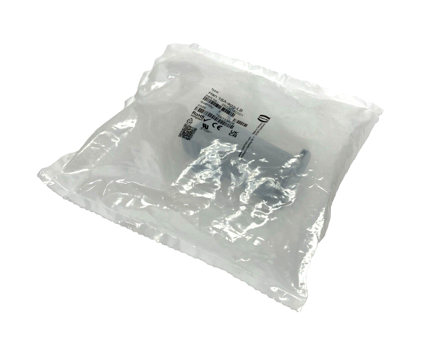 Harting 09200160301 Han 16A-agg-LB Bulkhead Mount Connector Hood Han 16A-HBM-SL - New - Maverick Industrial Sales