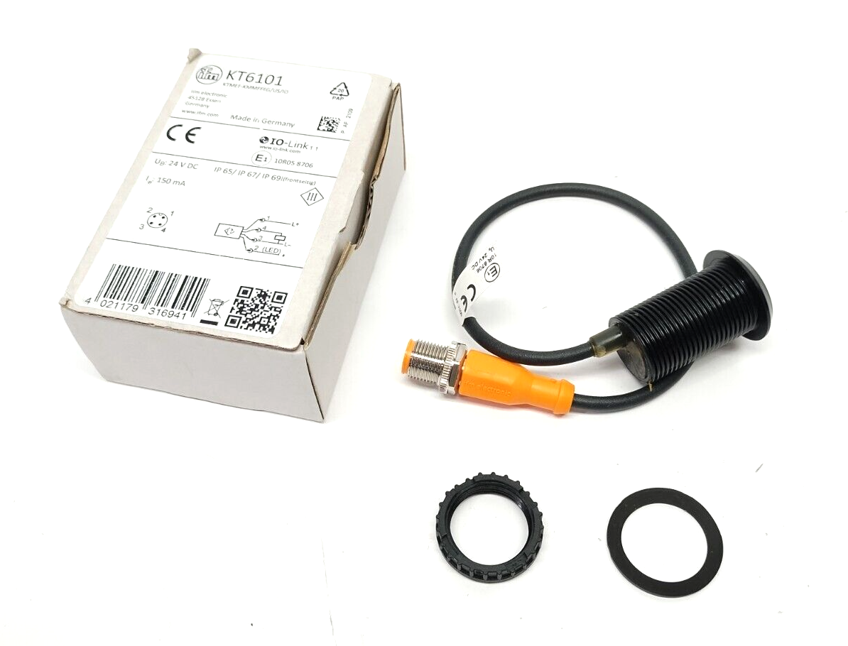 ifm KT6101 Illuminated Capacitive Touch Sensor KTMEF-KMMFFKG/US/IO - New – Open box - Maverick Industrial Sales