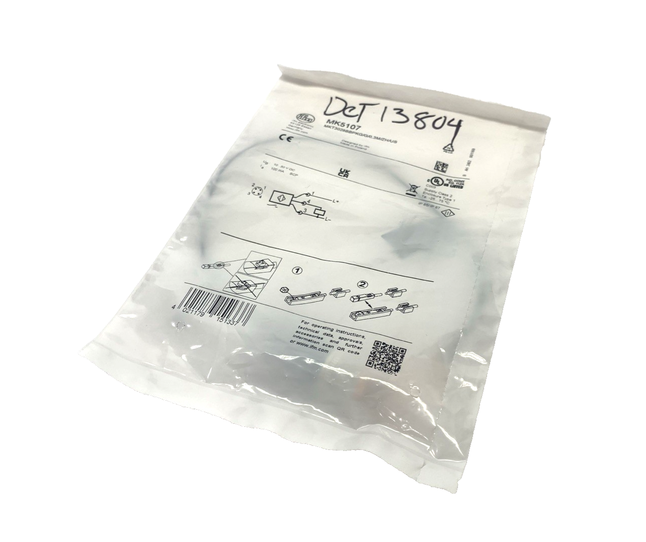 ifm MK5107 T-slot Cylinder Sensor MKT3028BBPKG/G/0,3M/ZH/US - Maverick Industrial Sales