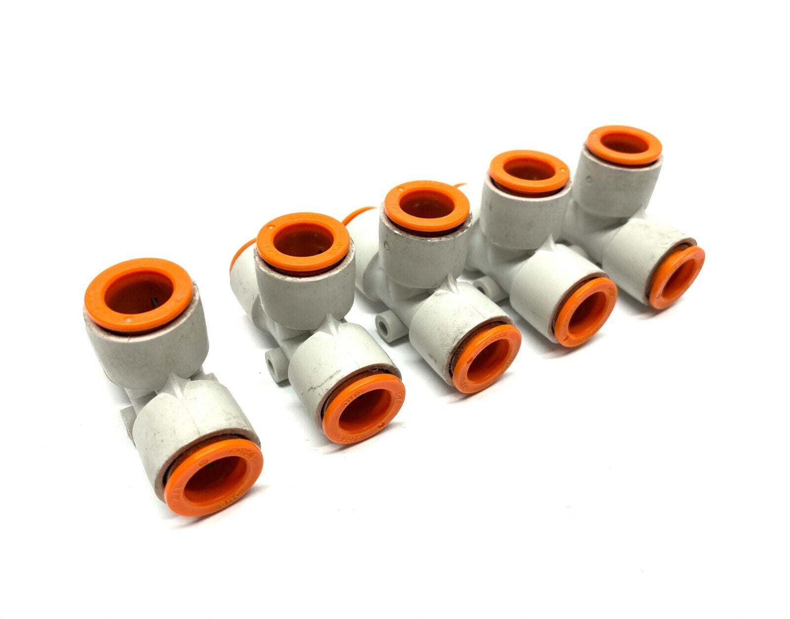 KQ2T13-00A | SMC Union Tee Fitting 1/2" One-Touch LOT OF 5 - Used - Maverick Industrial Sales