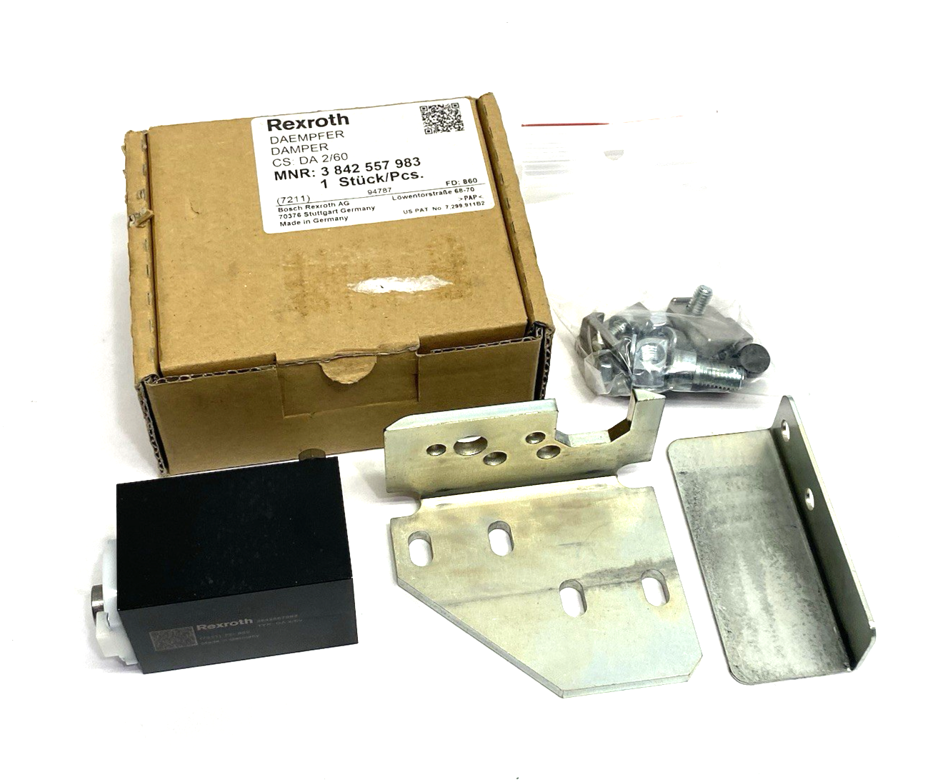 Bosch Rexroth 3842557983 Damper Unit, Pneumatic, CS: DA 2/60 - Maverick Industrial Sales