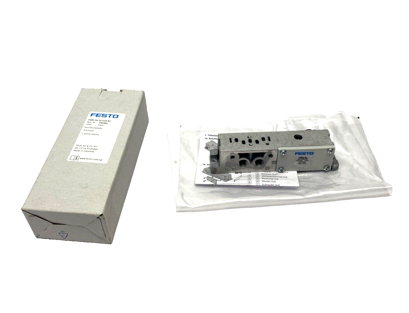 Festo VABS-S4-2S-G18-R3 Sub-Base 541064 - New - Maverick Industrial Sales