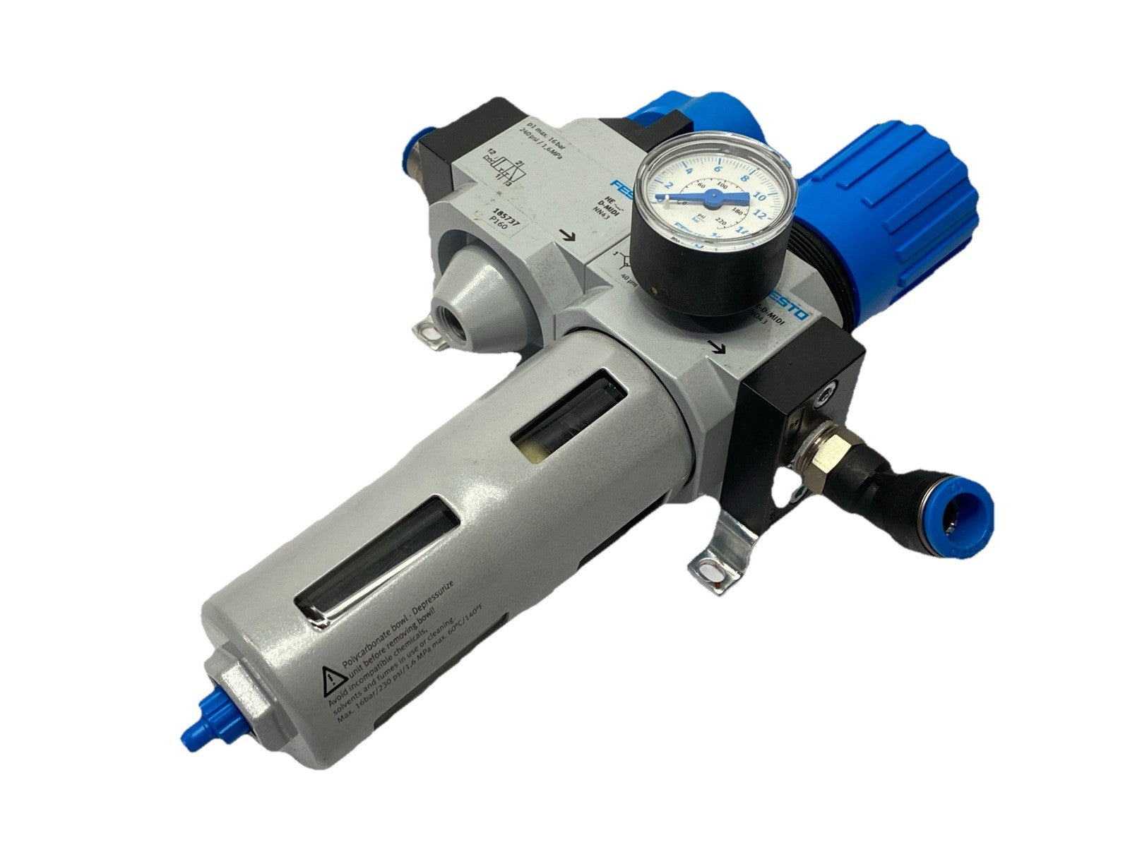 Festo LFR-3/8-D-MIDI-KC Service Unit 185737 - Maverick Industrial Sales