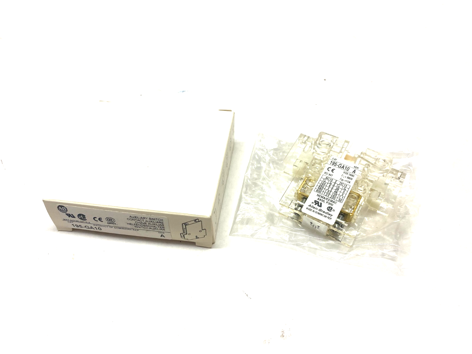 Allen Bradley 195-GA10 Ser. A Auxiliary Contact Switch - Maverick Industrial Sales