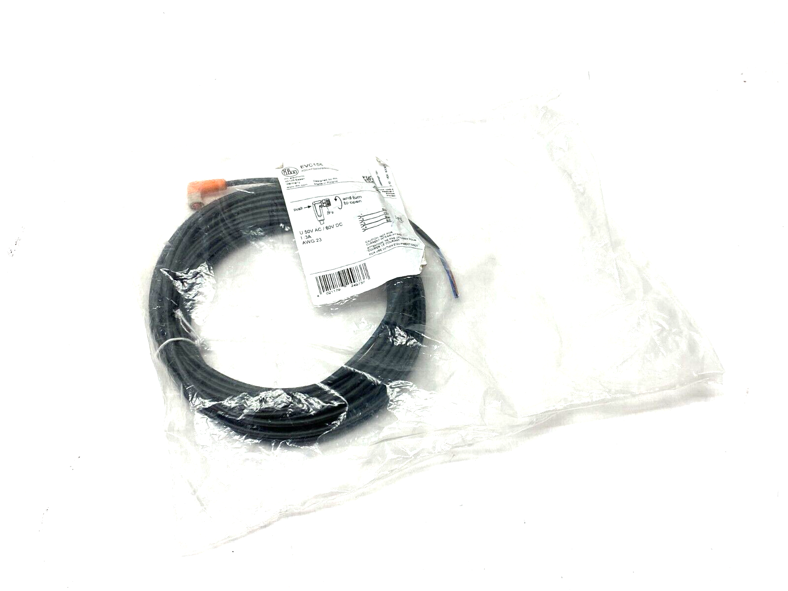 ifm EVC155 Connection Cable, Female M8 10m ADOAF040MSS0010H04 - New - Maverick Industrial Sales