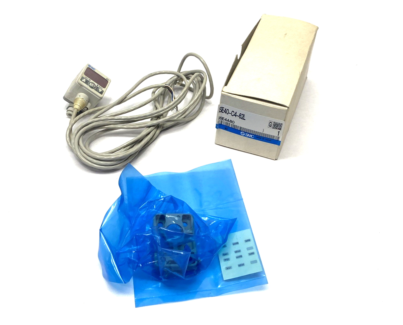 SMC ISE40-C4-62L Digital Adjustable Pressure Switch - New – Open box - Maverick Industrial Sales