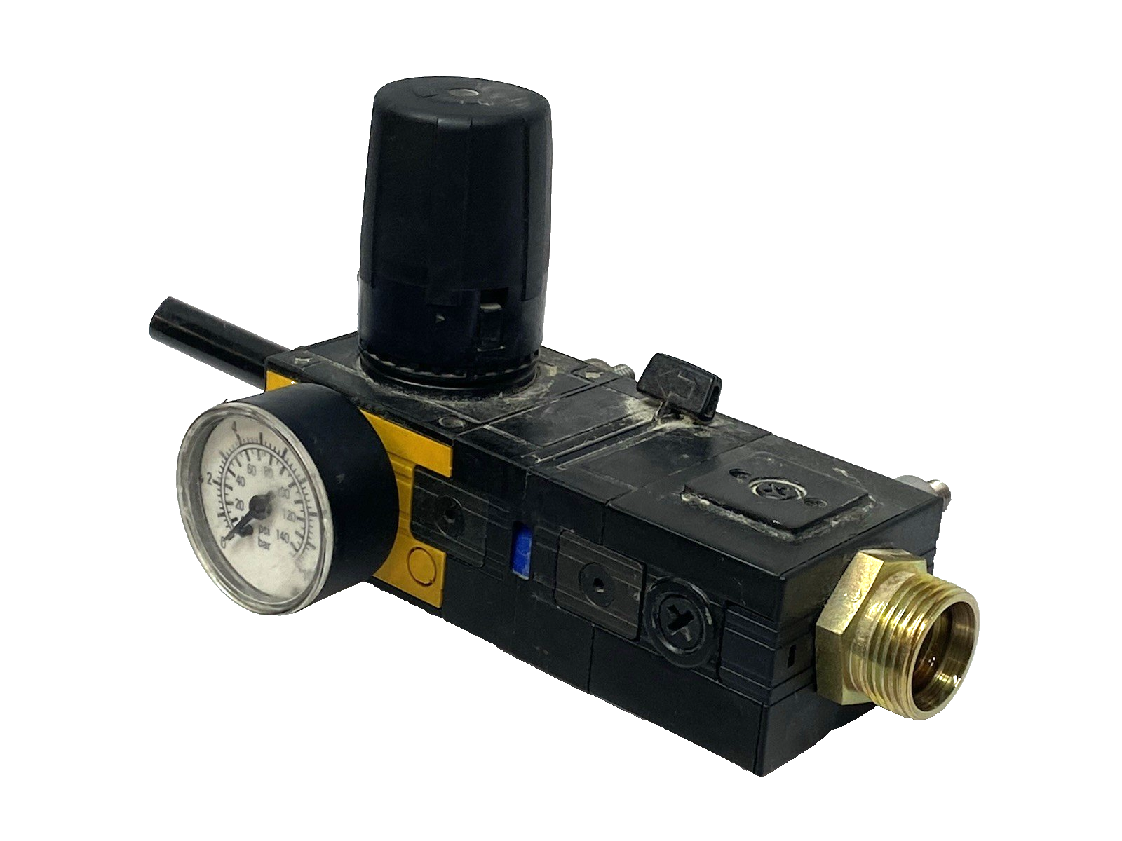 Knapp Pneumatic Air Pressure Regulator w/Gauge Inline Unit Hose Fitting - Maverick Industrial Sales