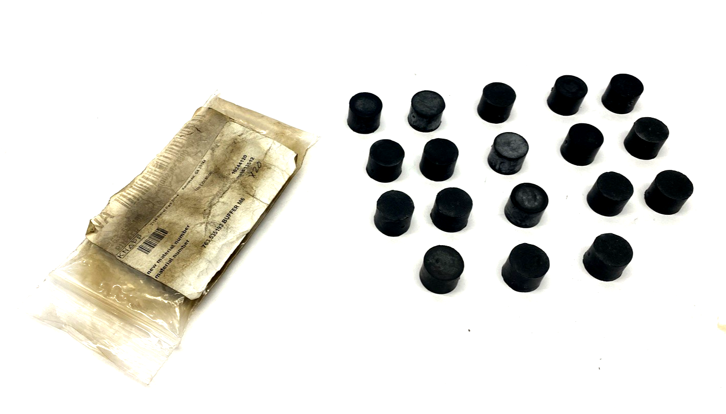 Knapp 763 535193 Buffer M6 Thread, 20mm Dia. x 15mm Tall 10244120 LOT OF 18 - Maverick Industrial Sales