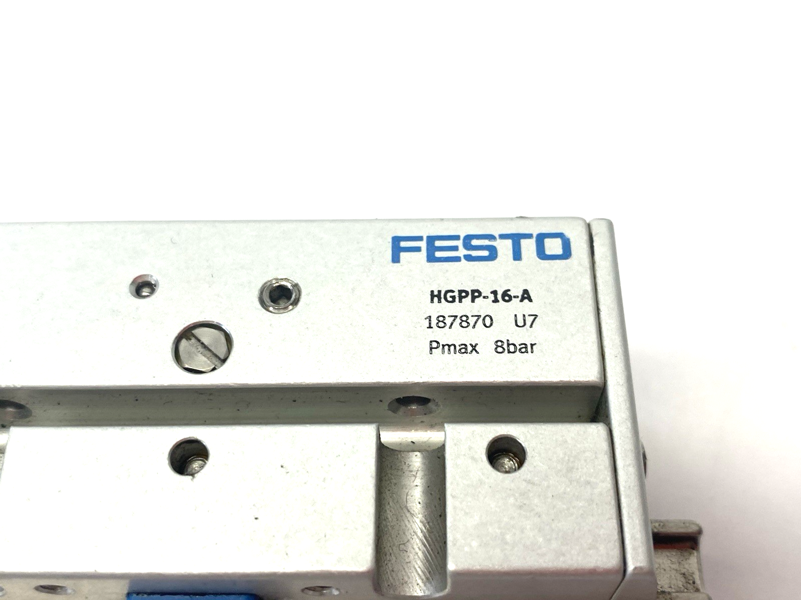 HGPP-16-A | Festo 2-Jaw Parallel Gripper, 5mm Stroke per Jaw, 102N Force, 187870- Used - Maverick Industrial Sales