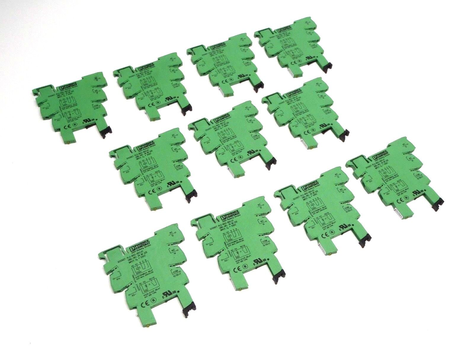 Phoenix Contact PLC-BSC-5DC/21 Terminal Block Relay 2980225 LOT OF 11 - Used - Maverick Industrial Sales