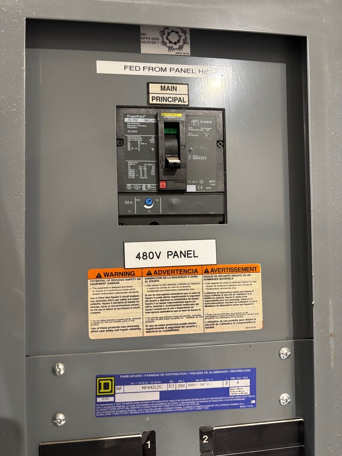Square D 225A Integrated Power Center 2 (IPC2) Transformer Combo 480/277V 75KVA - Maverick Industrial Sales