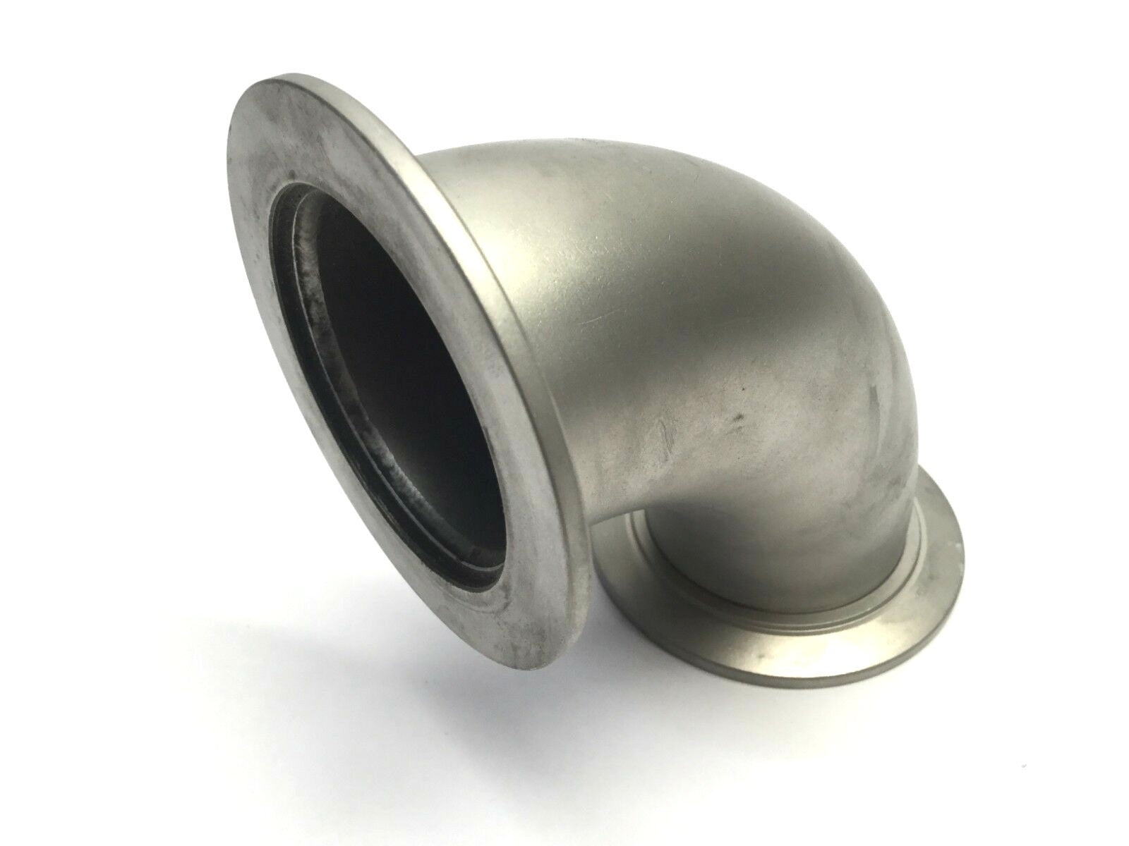 SS 90 Degree Vacuum Fitting Approx. 3” OD, 4-1/8" Height - Used - Maverick Industrial Sales