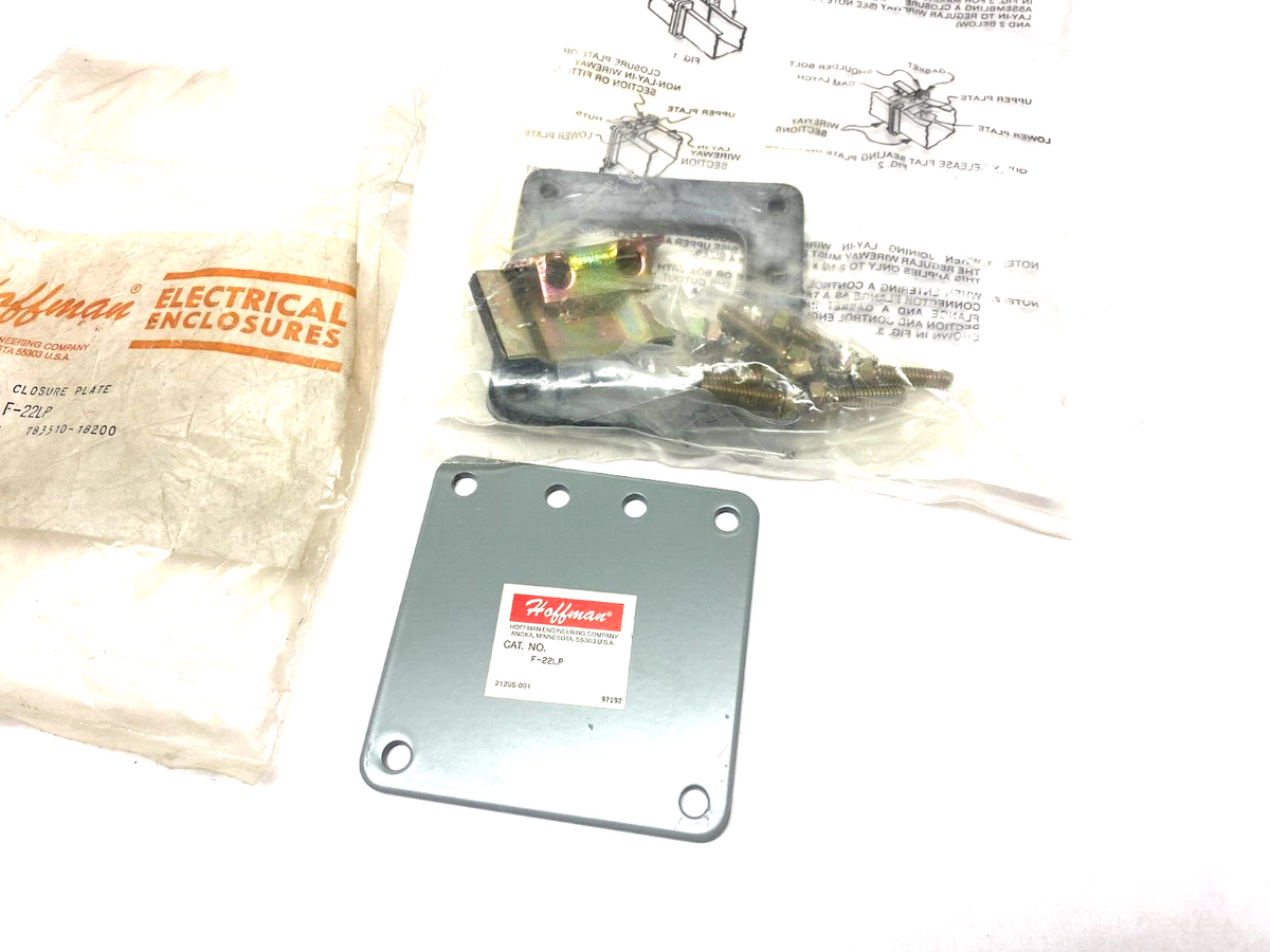 F22LP | Hoffman nVent Lay-In Closure Plate, 2.50 x 2.50", Gray Steel - New Other - Maverick Industrial Sales