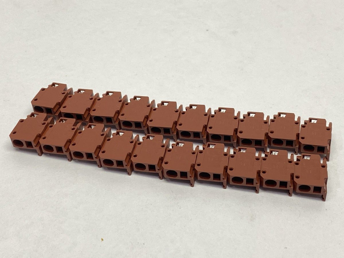 1492-LS2-BR | Allen Bradley Internally Jumpered Distribution Block Brown LOT OF 20 - Used - Maverick Industrial Sales