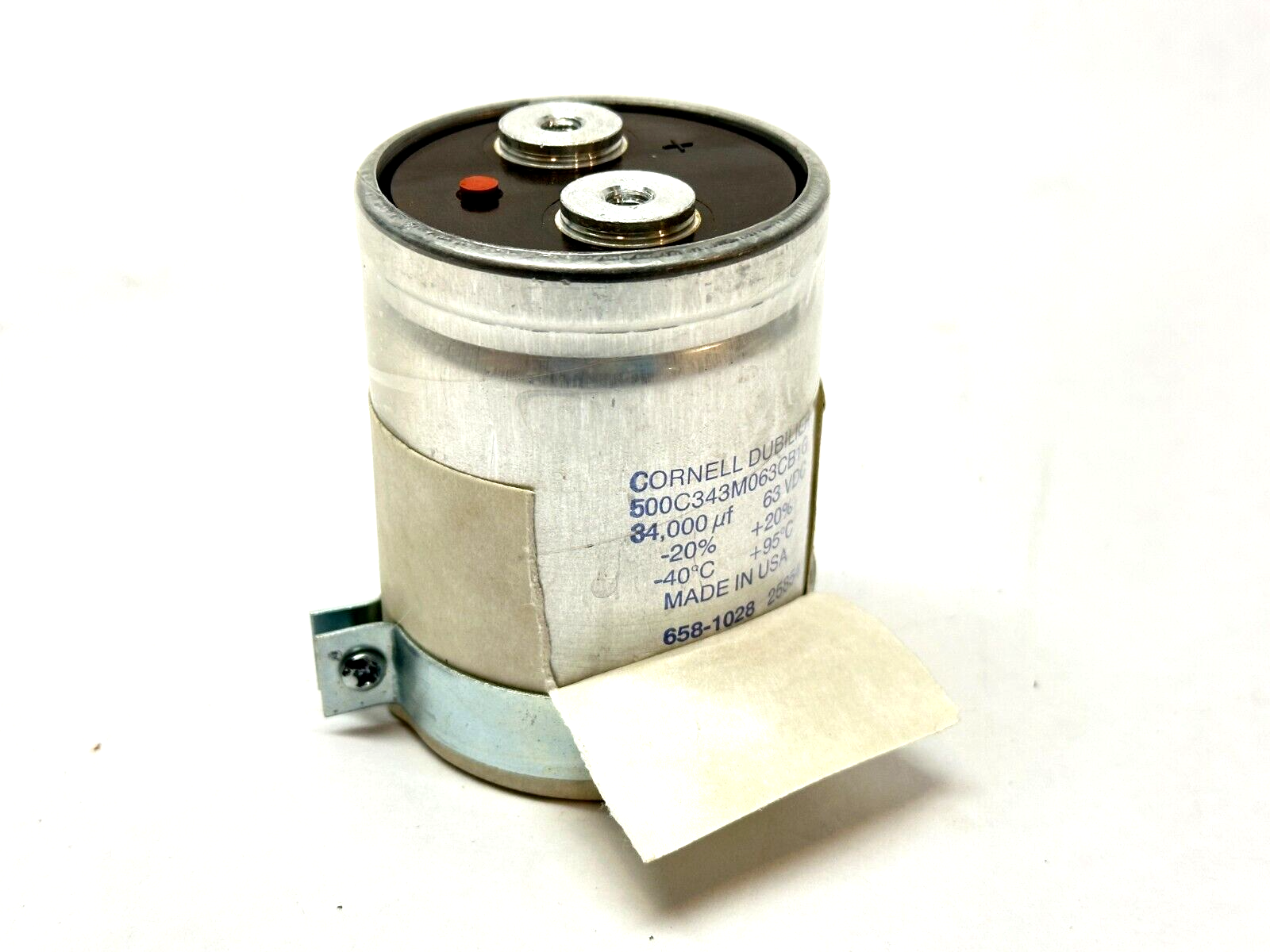 Cornell Dubilier 500C343M063CB1G Capacitor 34,000UF 63VDC 658-1028 25854 - Maverick Industrial Sales