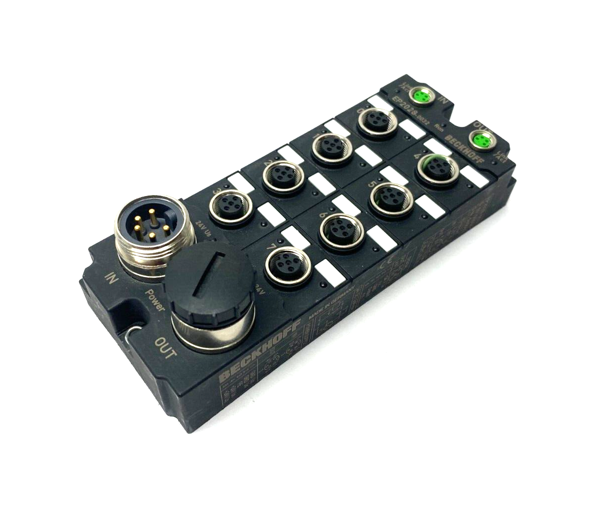 EP2028-0032 | Beckhoff EtherCAT 8-Channel Digital Output Link Extension Box - Used - Maverick Industrial Sales