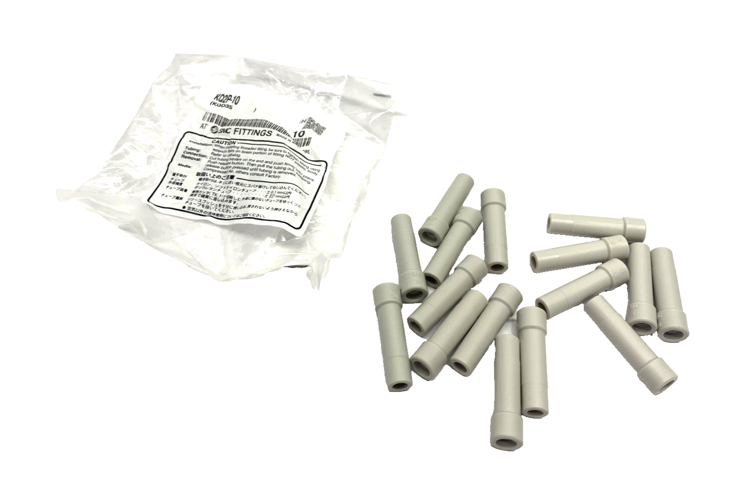 KQ2P-10 | SMC Push-In Plug Fitting 10mm LOT OF 16 - New Other - Maverick Industrial Sales