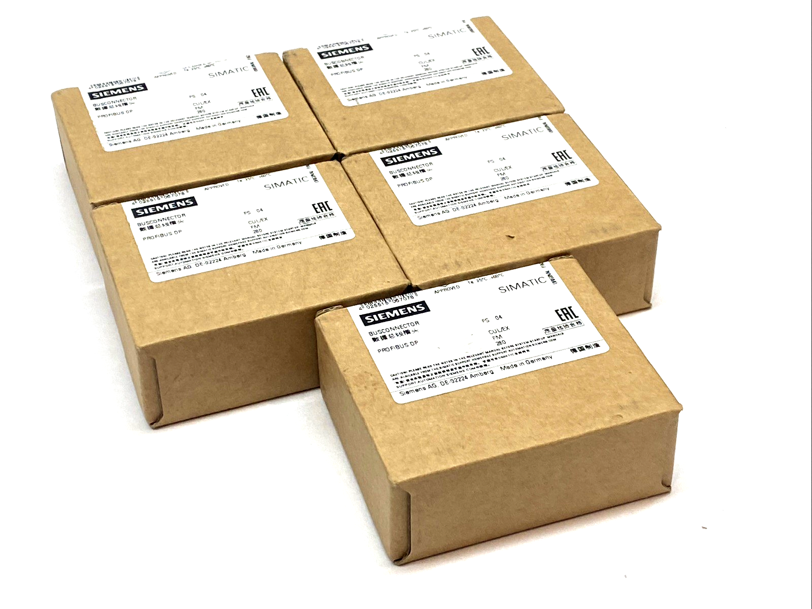 Siemens 6ES7972-0BA12-0XA0 PROFIBUS DP Connector 90° 12Mbit/s LOT OF 5 - Maverick Industrial Sales