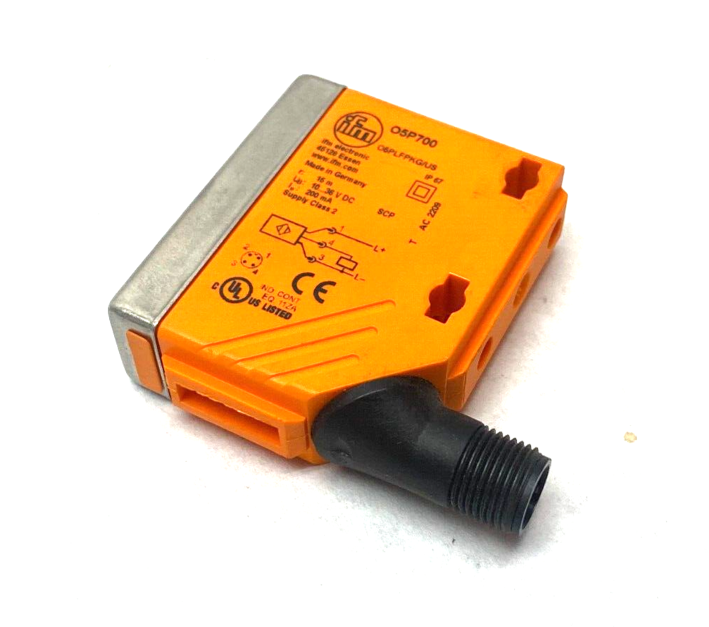 Ifm O5P700 Retro-Reflective LASER Sensor M12 4-Pin O5PLFPKG/US100 - Used - Maverick Industrial Sales