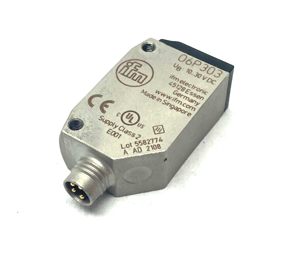 Ifm O6P303 Retro-reflective Sensor O6P-FPKG/AS/4P - Used - Maverick Industrial Sales