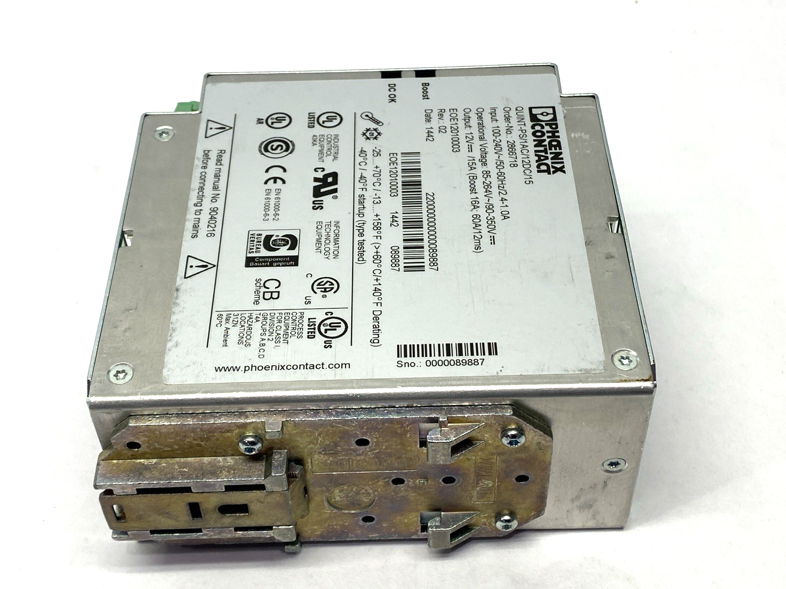 Phoenix Contact QUINT-PS/1AC/12DC/15 Power Supply 2866718 - Maverick Industrial Sales