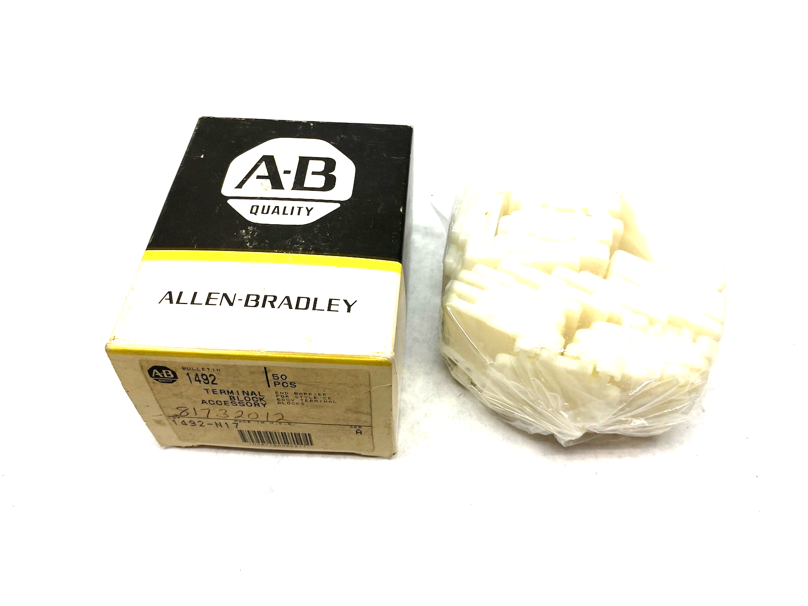 1492-N17 | Allen Bradley Ser. A Terminal Block End Barrier, CE 600V BOX OF 50 - New Other - Maverick Industrial Sales