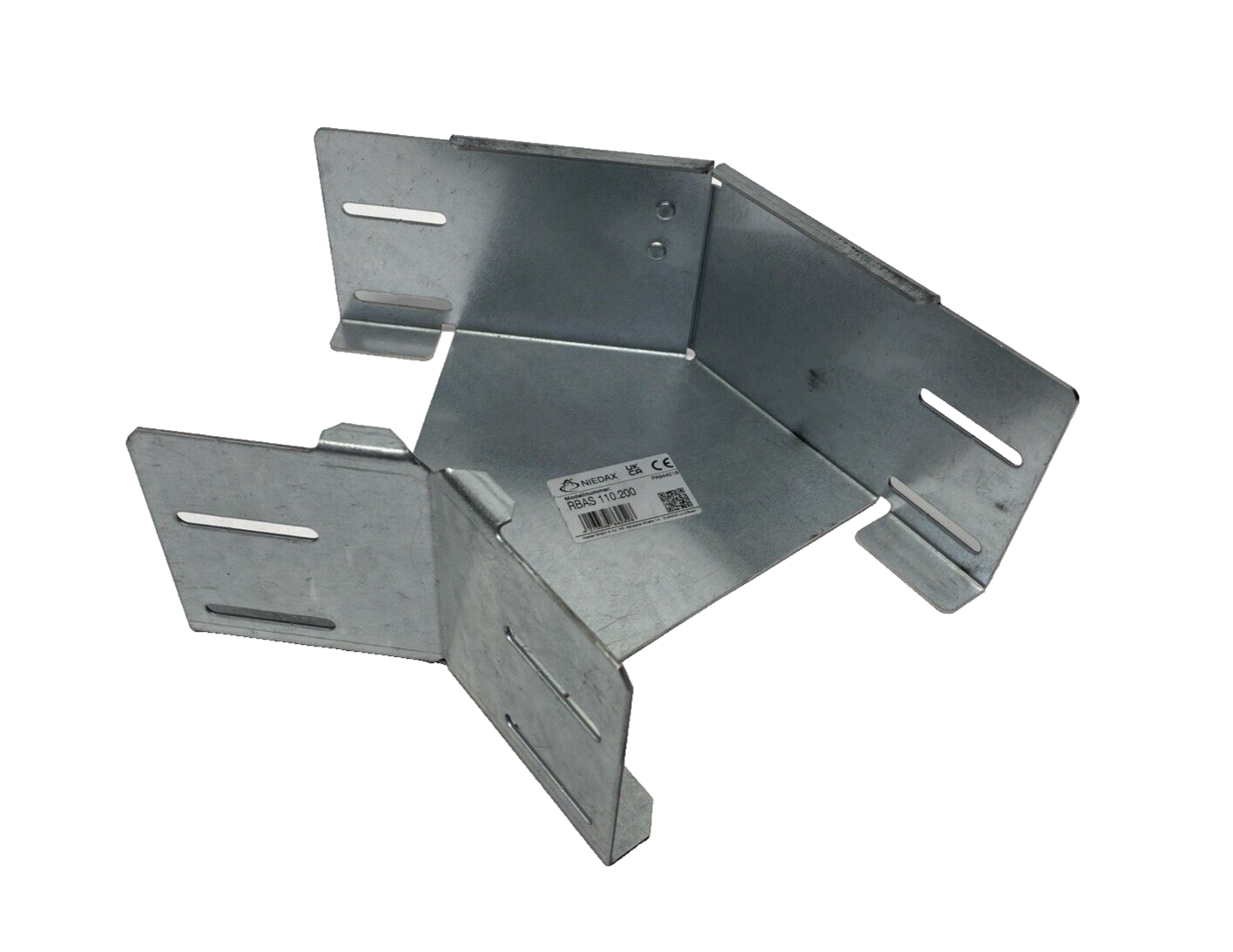 Niedax RBAS 110.200 Cable Tray System 45 Deg. Elbow, Steel, 110mm x 200mm - New – Open box - Maverick Industrial Sales