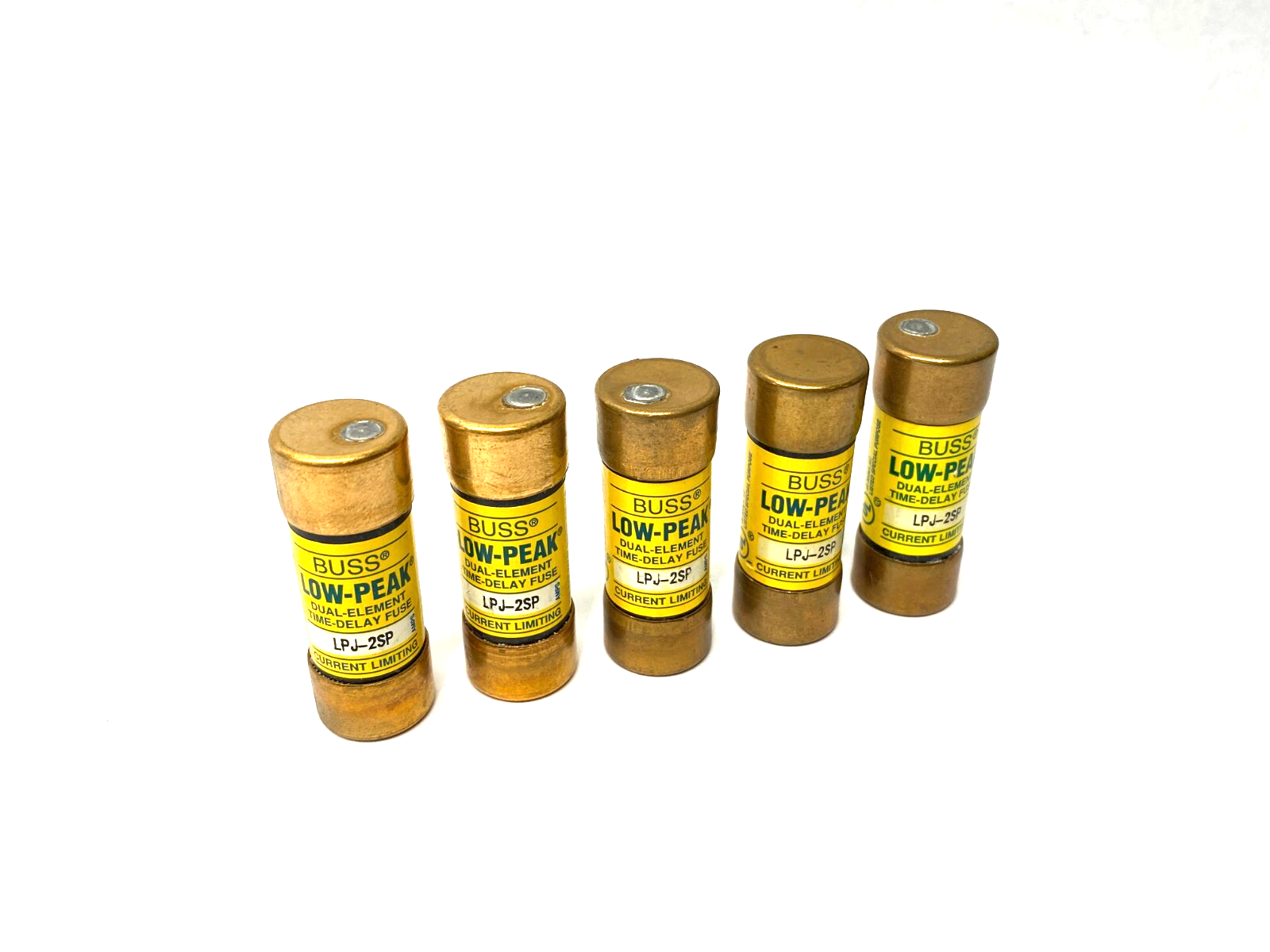 Bussmann LPJ-2SP Low-Peak Dual Element Current Limiting Time Delay Fuse LOT OF 5 - Maverick Industrial Sales