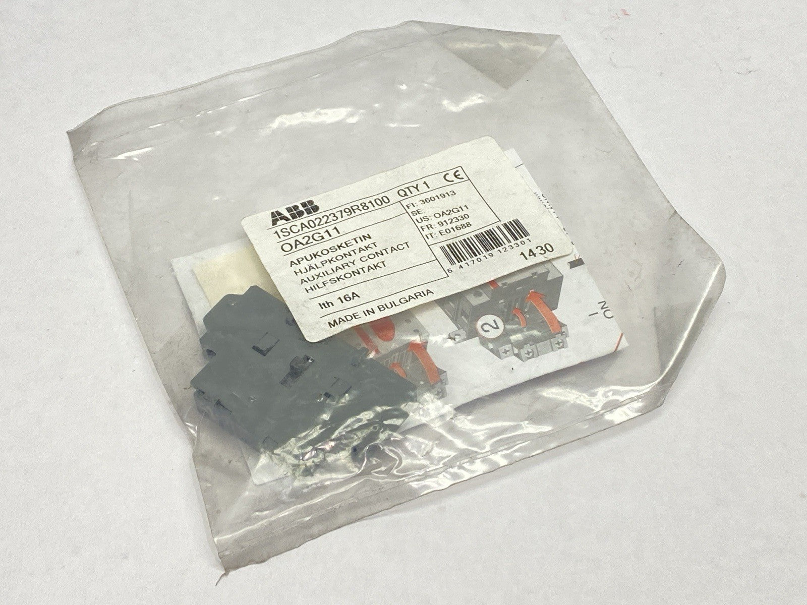 ABB 1SCA022379R8100 Auxiliary Contact Block OA2G11 - Maverick Industrial Sales