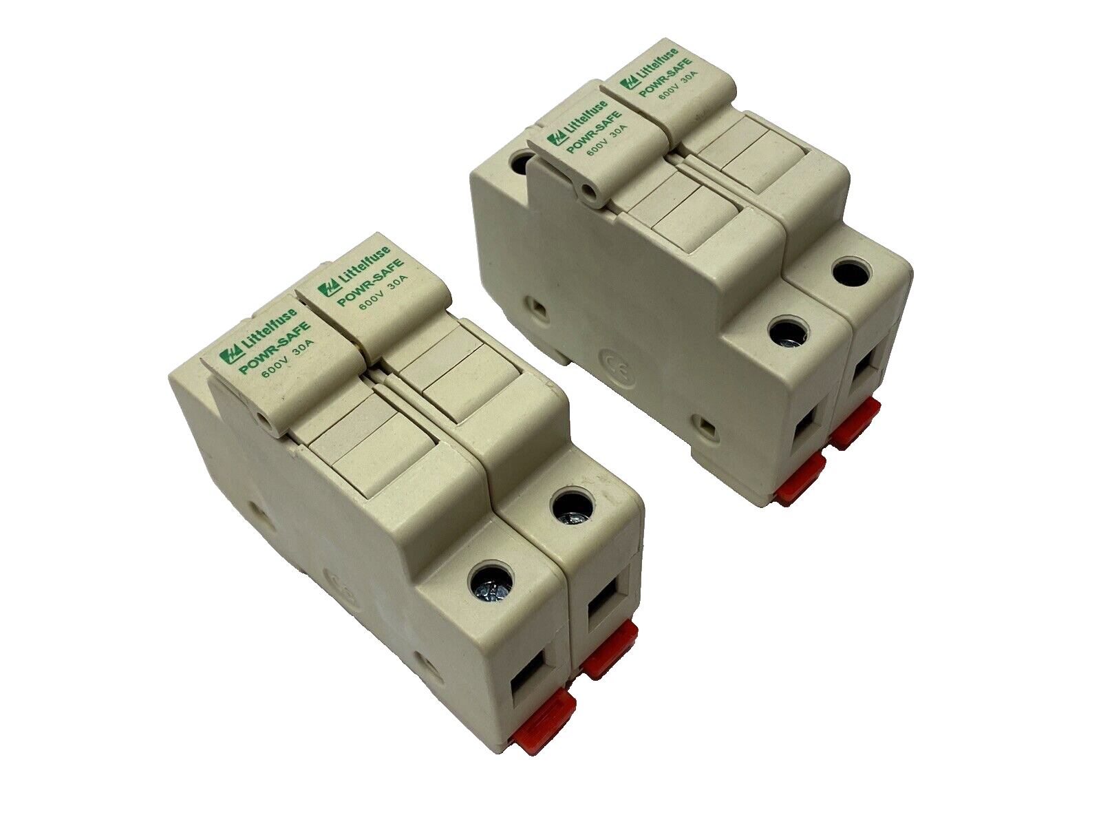 Littlefuse LSPC CH Fuse Holder 2-Pole w/ Fuses 600V 30A LOT OF 2 - Maverick Industrial Sales