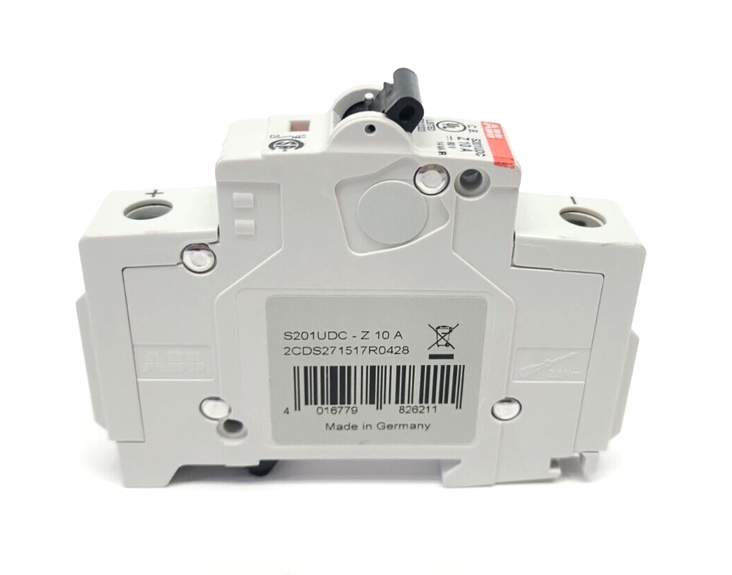2CDS271517R0428,S201UDC-Z10A,S201UDC-Z10,S201UDC-Z10 A,S201UDC-Z 10 A | ABB S201UDC-Z10 A Circuit Breaker 1P 10A 60VDC 2CDS271517R0428 - New – Open box - Maverick Industrial Sales