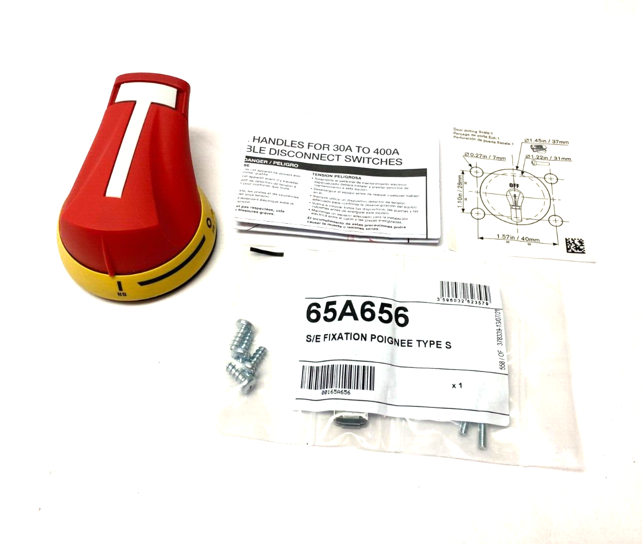 Eaton Bussmann H4X-05SR H4X Series Front Operated Pistol Handle Red/Yellow 30A - Maverick Industrial Sales
