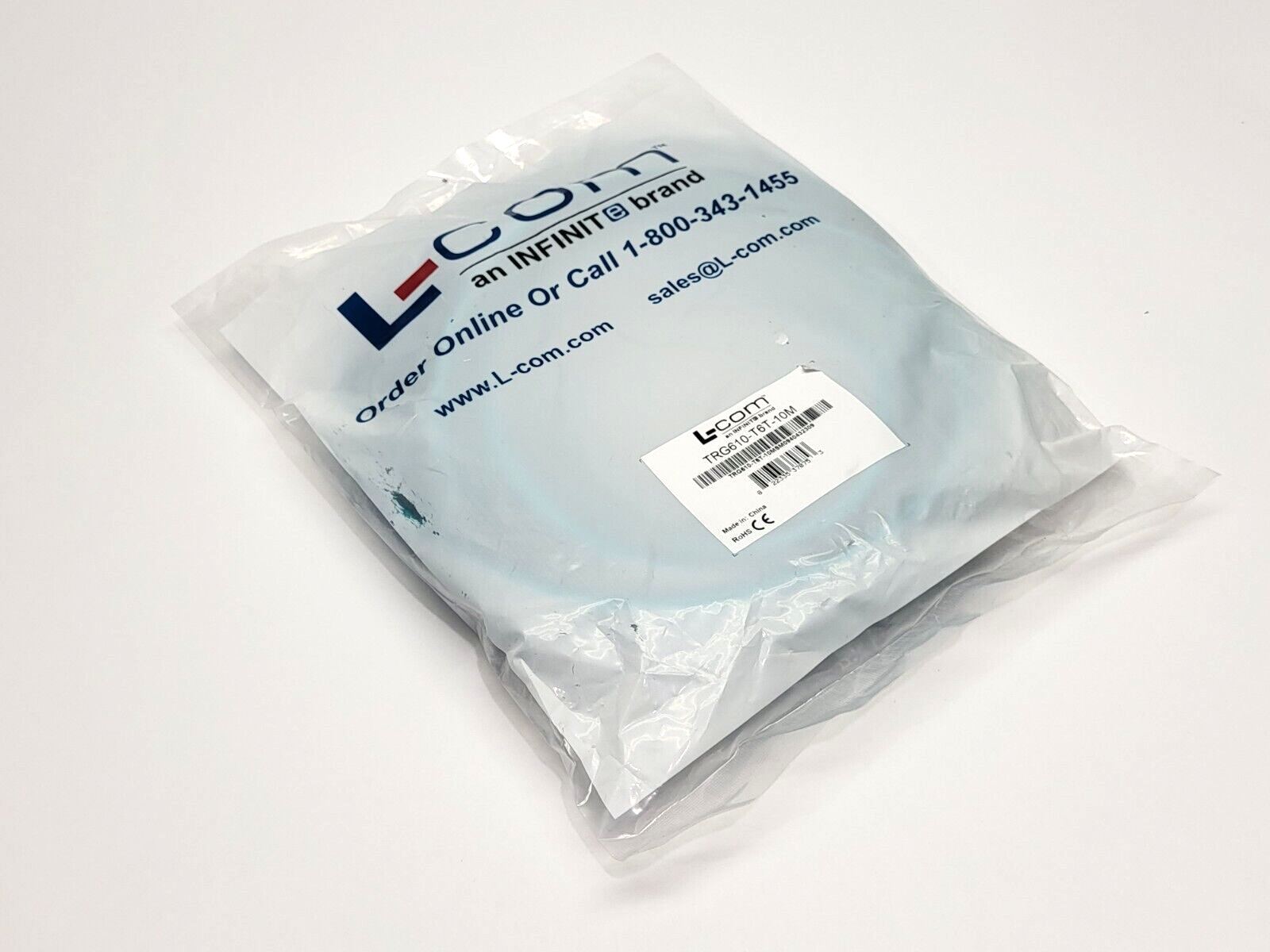 L-Com TRG610-T6T-10M Sensor Cable M12 Male to RJ45 - New - Maverick Industrial Sales